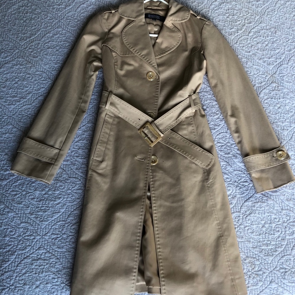 Kenneth Cole Reaction Cotton Trench Coat